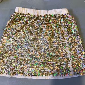 Crewcuts Gold Sparkle Skirt Little Girls Sz 4/5